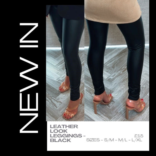 Leather Look Legging - Black