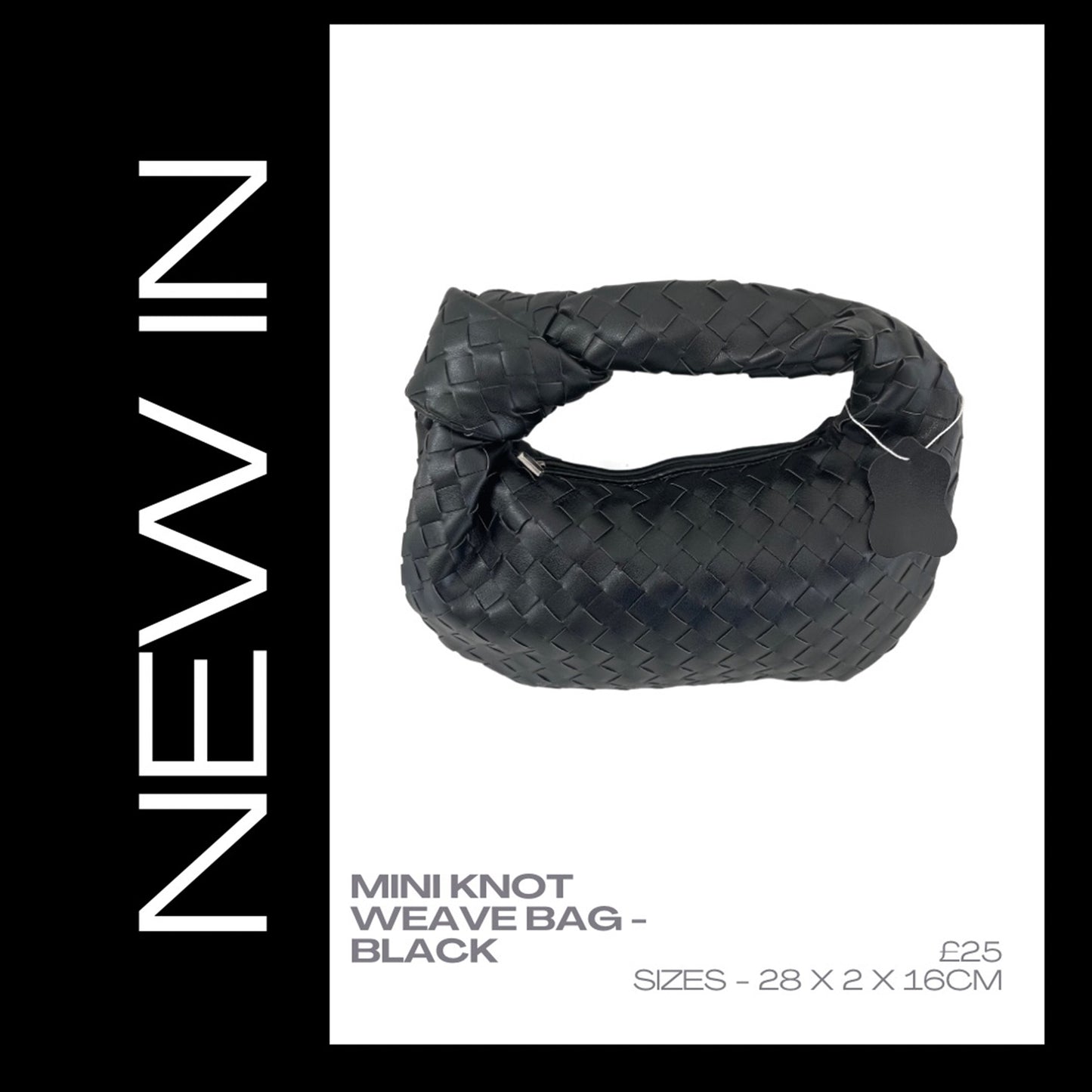 Mini Knot Weave Bag - Black