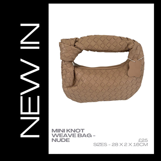 Mini Knot Weave Bag - Nude